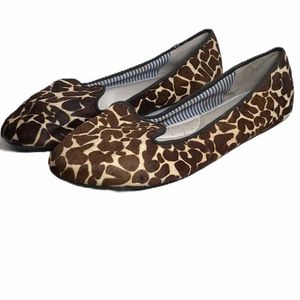 Charles Philip Shanghai Faux Giraffe Flats Shoes